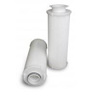 Pleated filtration cartridges