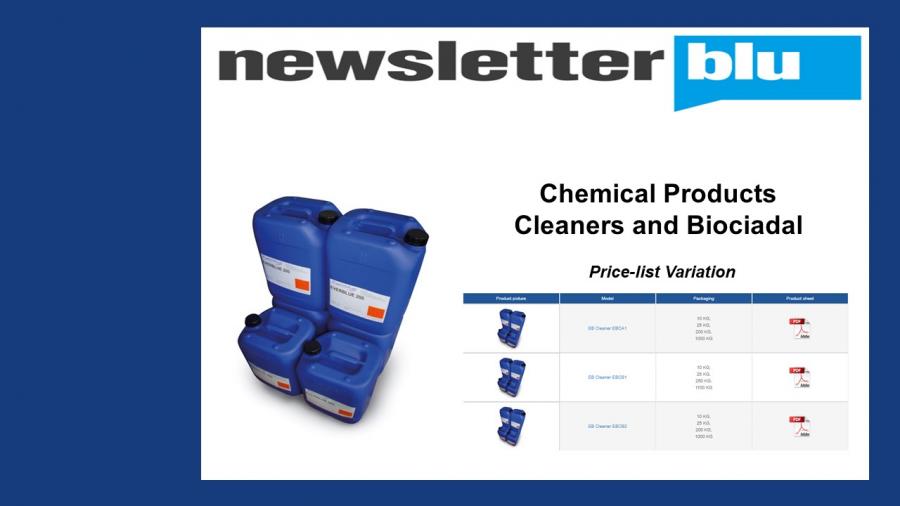 Variazione Listino Prodotti di Lavaggio e Prodotti Biocidi