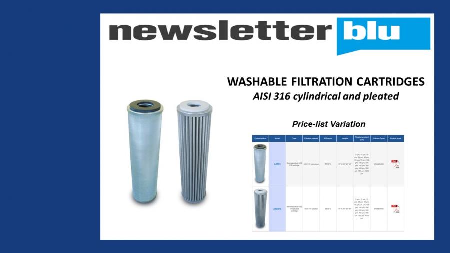 Variazione listino prezzi cartucce in acciaio 